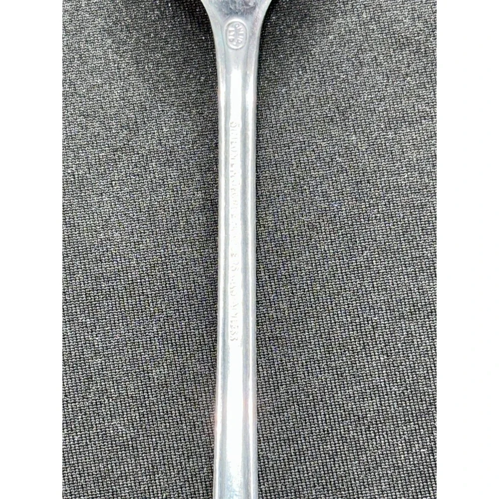 4 Simon L & George H Rogers Co Stainless Oneida Iced Teaspoons Homestead Long